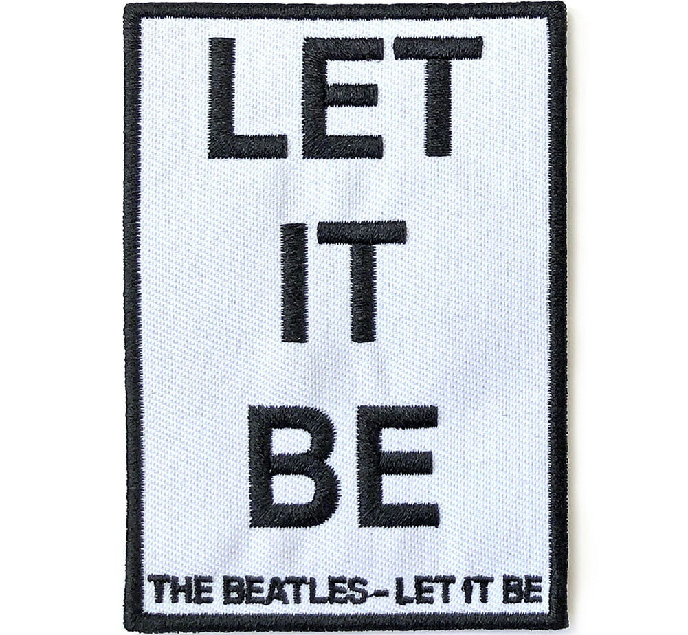 THE BEATLES / SONG TITLES PATCH ・100% Polyester ・刺繍ワッペン ・Sew On (縫い付け) ・Official Licensed ■ LET IT BE (1969) from the album Let It Be ・サイズ : 66 x 95mm