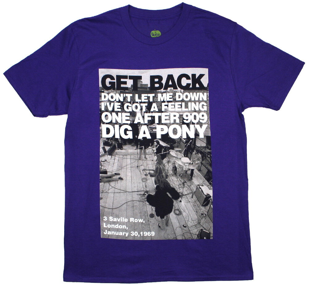 The Beatles / Rooftop Concert Tee 5 (Purple) - ザ・ビートルズ Tシャツ