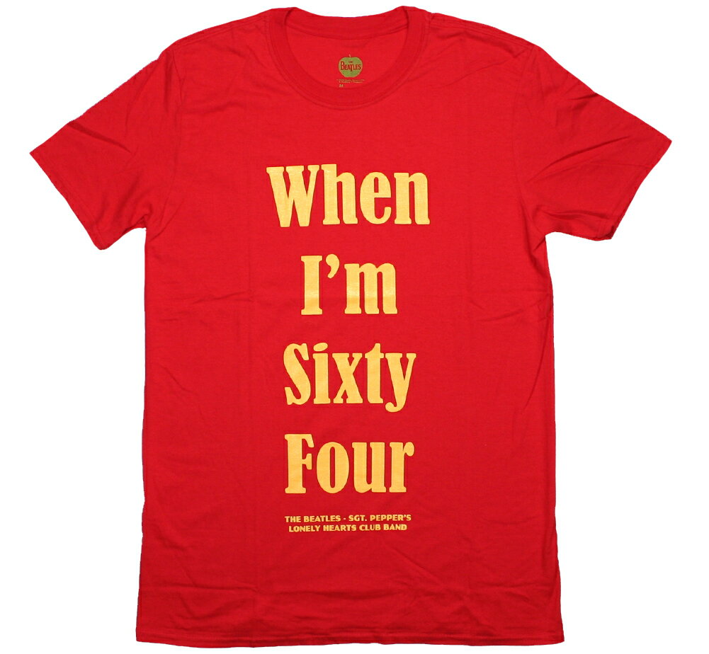 The Beatles / When I'm Sixty-Four Tee (Red) - ザ・ビートルズ Tシャツ