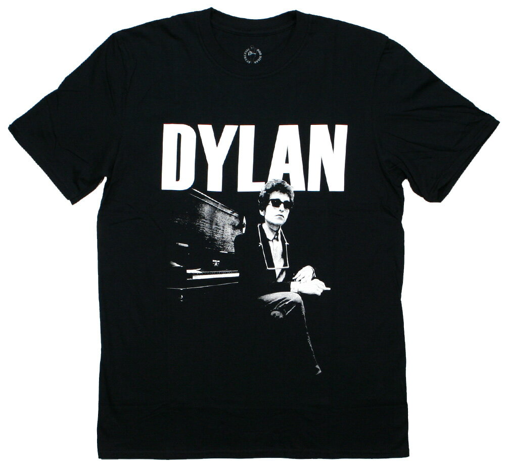 Bob Dylan / at the Piano Tee (Black) - ボブ・ディラン Tシャツ