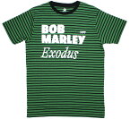 Bob Marley and the Wailers / Exodus Striped Tee (Green/Black) - ボブ・マーリー & ザ・ウェイラーズ Tシャツ