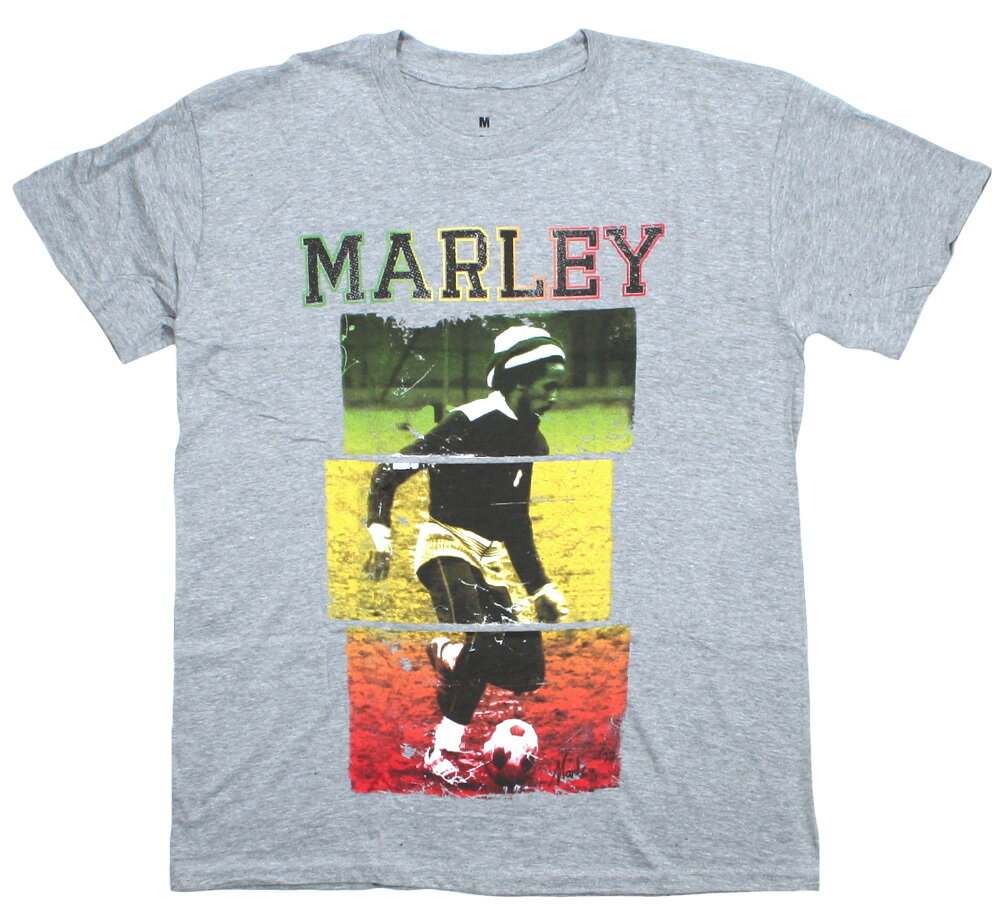 Bob Marley / Football Tee (Heather Grey) - {uE}[[ TVc