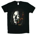 Bob Marley / Rasta Smoke Tee 2 (Black) - ボブ・マーリー Tシャツ