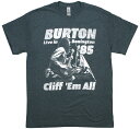 Cliff Burton / Live in Donington Tee (Slate Blue) - クリフ バートン Tシャツ