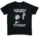 David Bowie / Heroes Earl 039 s Court, London Tee 2 (Black) - デヴィッド ボウイ Tシャツ