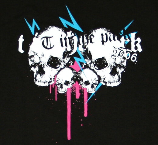 T In The Park 2006 Skulls Tee (Black) (Ladies) - ティー・イン・ザ・パーク Tシャツ (レディース)