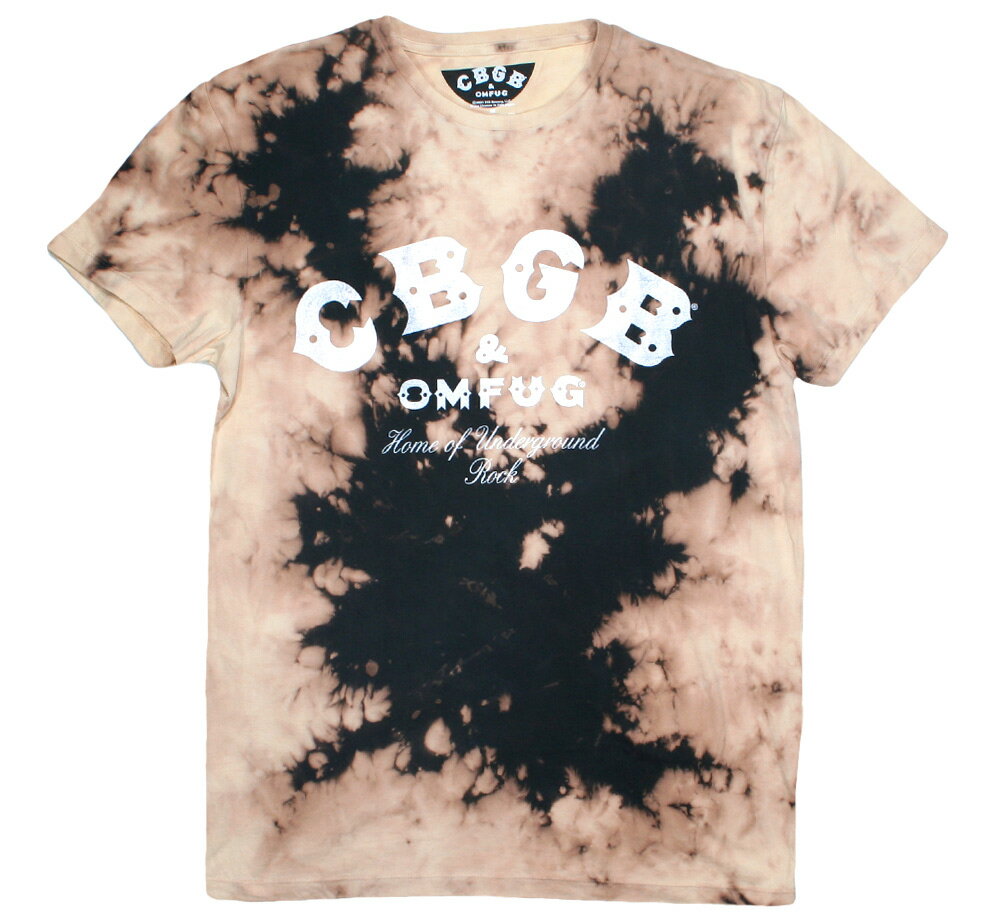 CBGB  OMFUG / Logo Dip-Dye Tee 4 (Tan/Black) - CBGB TVc