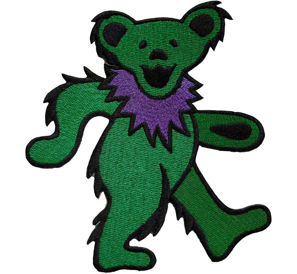 Grateful Dead / Dancing Bear Woven Patch (Green) - グレイトフル・デッド ワッペン