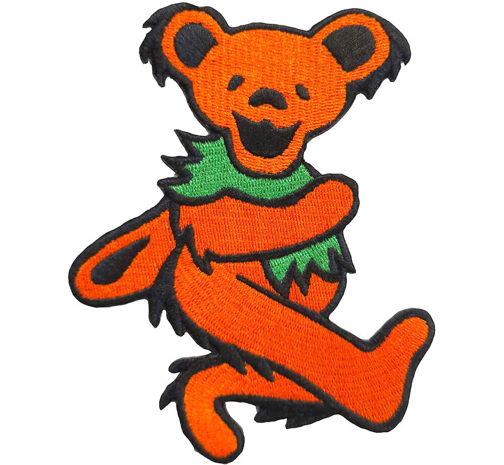 Grateful Dead / Dancing Bear Woven Patch (Orange) - グレイトフル・デッド ワッペン