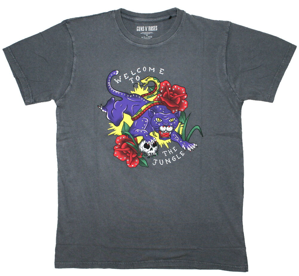 Guns N' Roses / Welcome to the Jungle Embellished Tee (Grey) - KYEAhE[[Y TVc