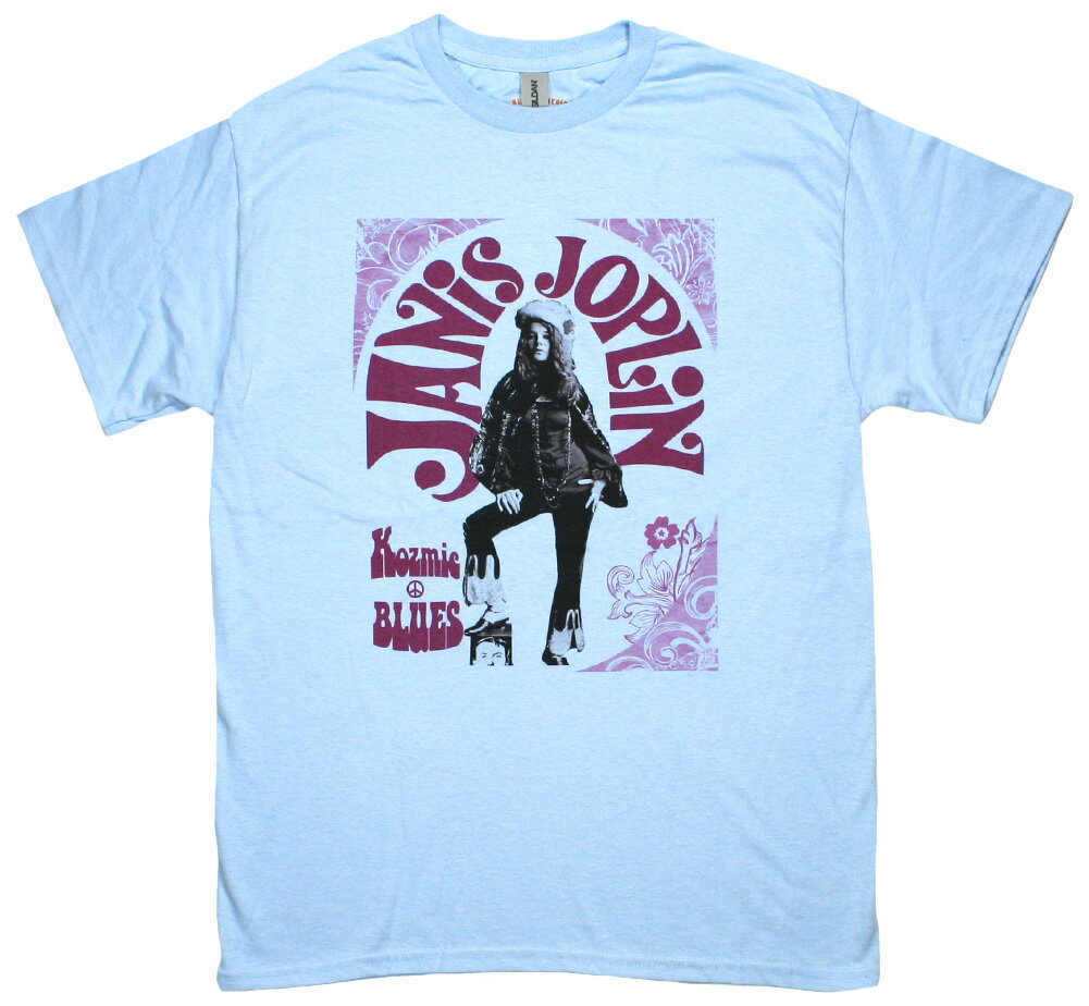 Janis Joplin / Kozmic Blues Tee (Light Blue) - ジャニス・ジョプリン Tシャツ