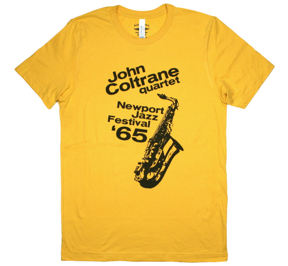 John Coltrane / Newport Jazz Festival Tee 2 (Yellow) - ジョン コルトレーン Tシャツ