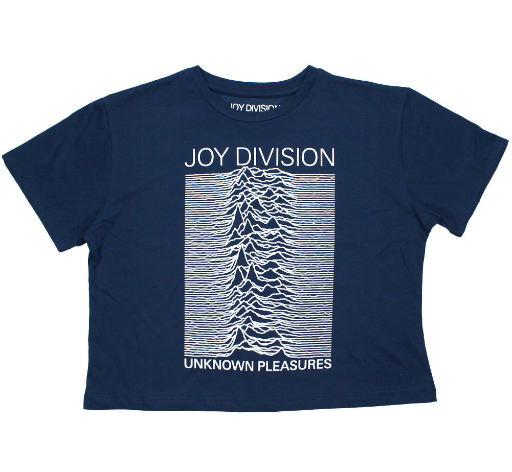 Joy Division / Unknown Pleasures Womens Crop Top 18 (Denim Blue) - 祤ǥ T