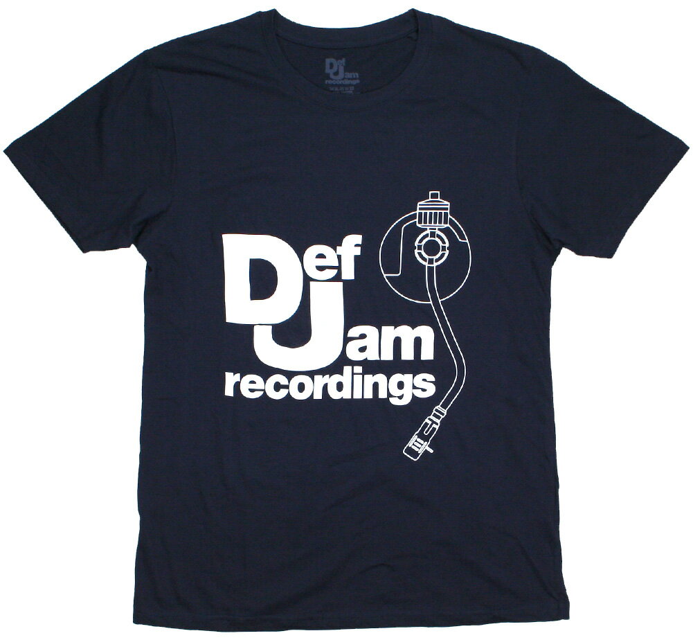 Def Jam Recordings / Logo & Stylus Tee 2 (Dark Navy) - デフ・ジャム・レコーディングス Tシャツ