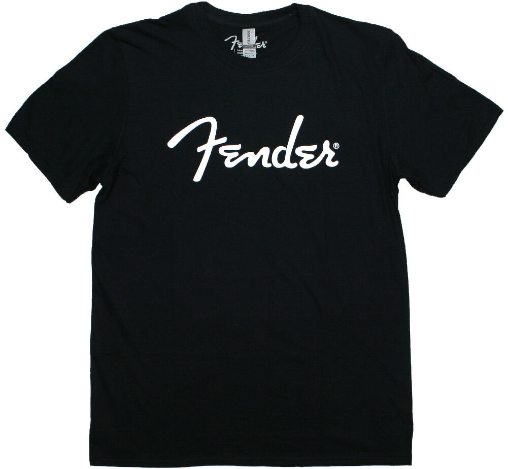 Fender Spaghetti Logo Tee (Black) - フェンダー Tシャツ