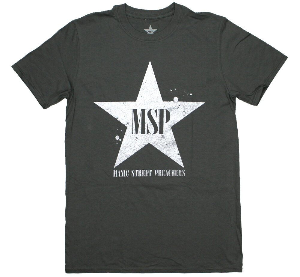 Manic Street Preachers / MSP Star Tee (Grey) - ޥ˥åȥ꡼ȡץ꡼㡼 T