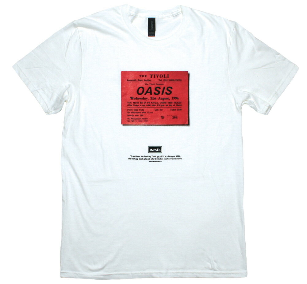 Oasis / Ticket Stub Tee 2 (White) - オアシス Tシャツ