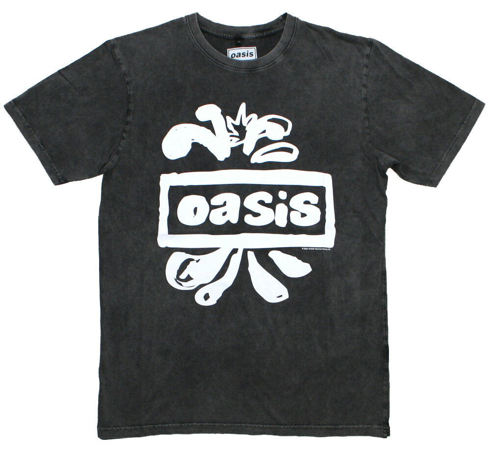 Oasis / Drawn Logo Stone Wash Tee 4 (Charcoal Grey) -  T