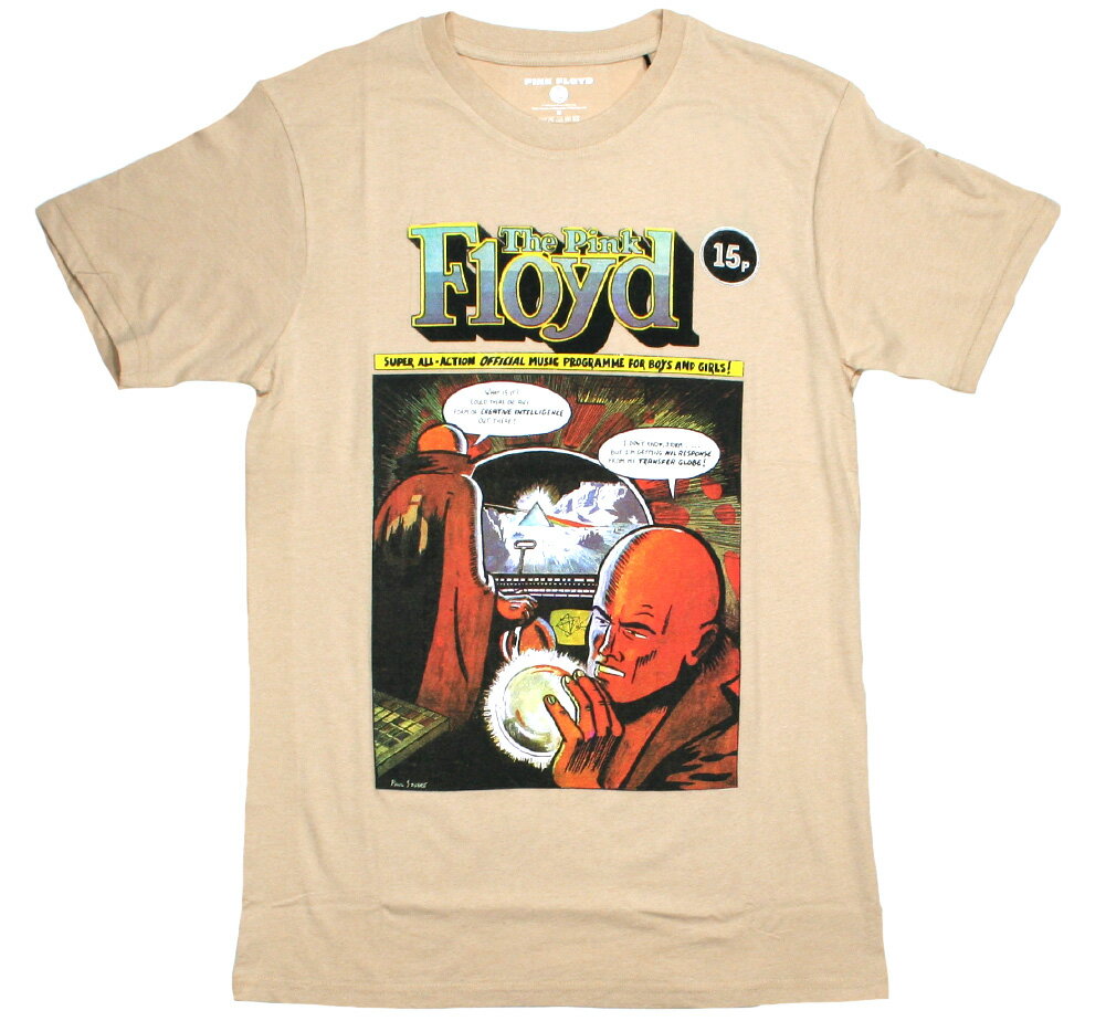 Pink Floyd / Dark Side of the Moon Comic Book Programme Tee 2 (Beige) - ピンク フロイド Tシャツ