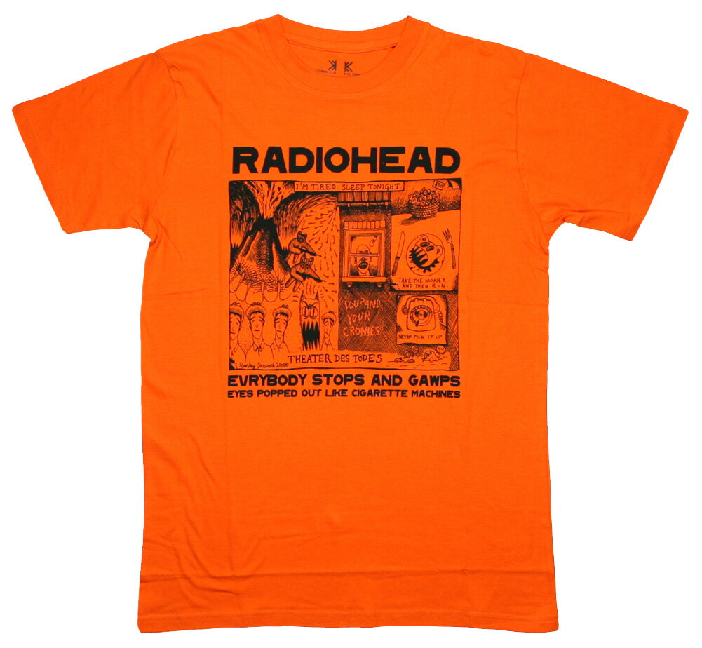 Radiohead / Everybody Stops and Gawps Tee (Orange) - fBIwbh TVc