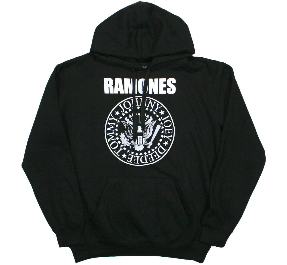 Ramones / Presidential Seal Hoodie (Black) - [Y t[h, vI[o[ p[J