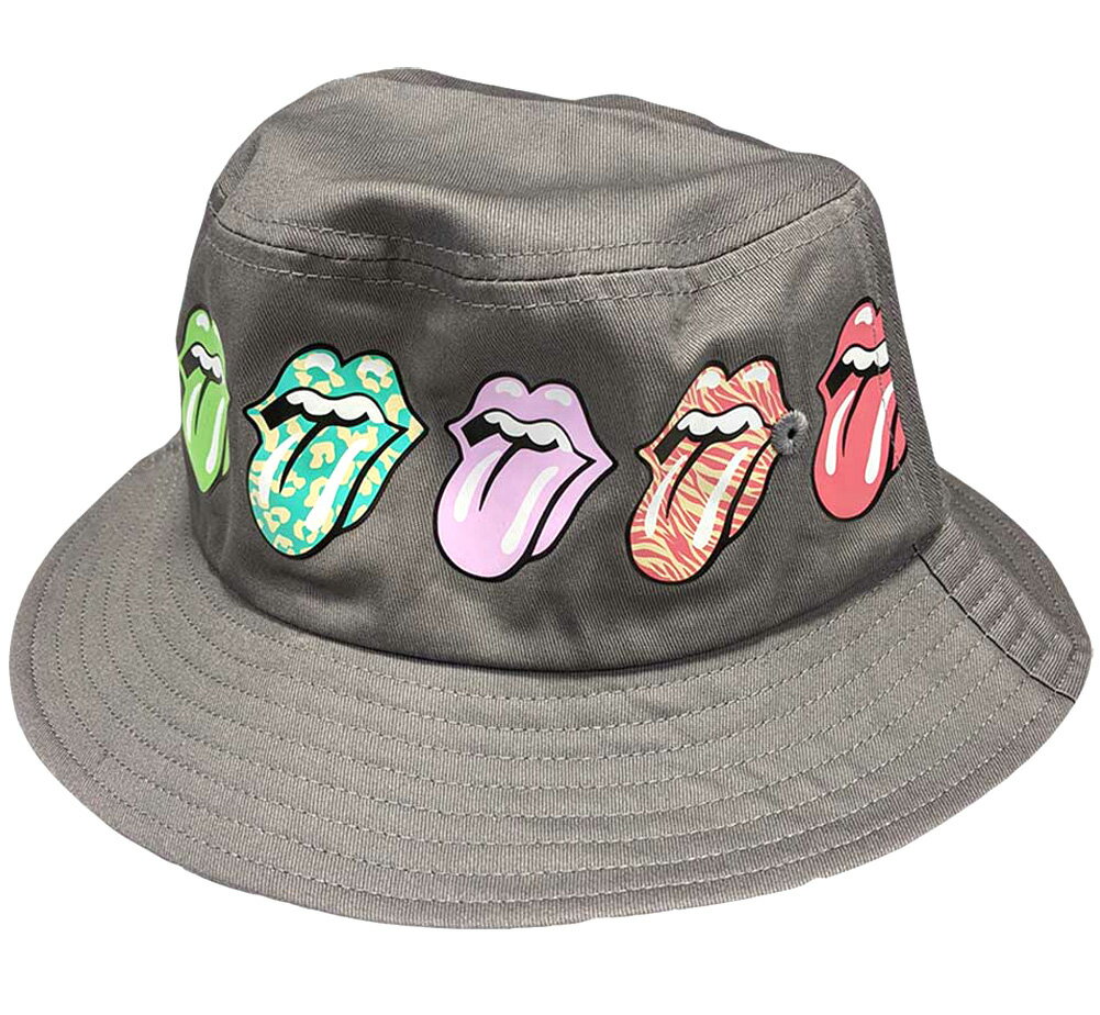 The Rolling Stones / Multi Tongue Pattern Bucket Hat 2 (Grey) - ...
