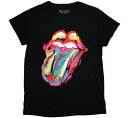 The Rolling Stones / Sixty Brushstroke Tongue Tee (Black) - ザ ローリング ストーンズ Tシャツ