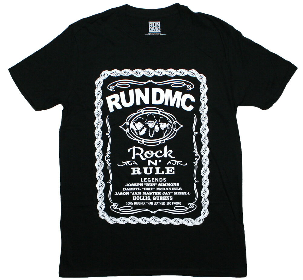 RUN DMC / Rock N' Rule Tee (Black) - RUN DMC Tシャツ