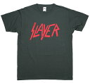 Slayer / Distressed Logo Tee (Charcoal Grey) - スレイヤー Tシャツ