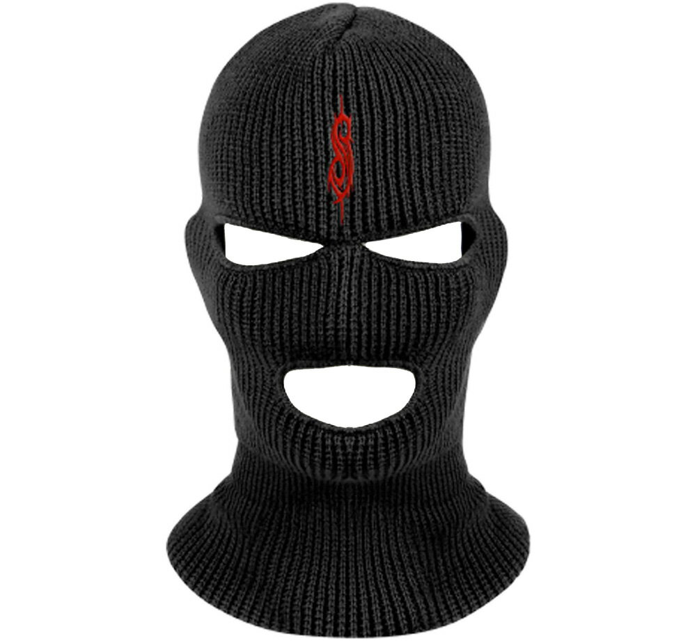 SlipKnoT / S Logo Three Hole Facemask (Black) - スリップノット フェイスマスク ニットキャップ
