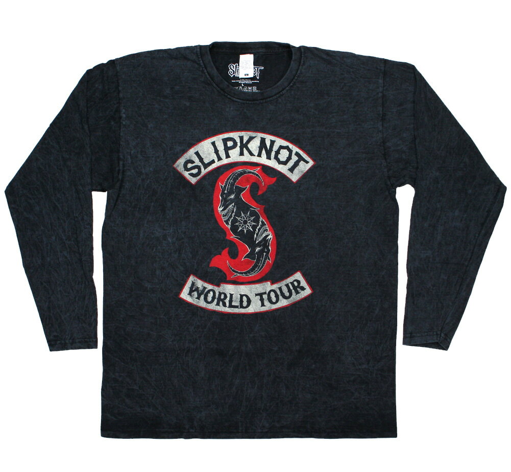 SlipKnoT / WORLD TOUR Long Sleeved Tee (Wash Black) - スリップノット ロングスリーブ Tシャツ