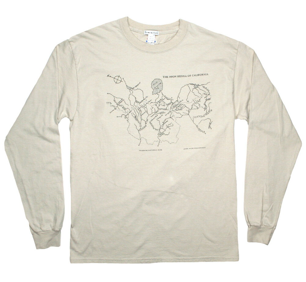 [Tom Killion] The High Sierra of California Long Sleeved Tee 2 (Beige) - トム・キリオン ロングスリーブ Tシャツ / ザ・ハイ・シェラ・オブ・カリフォルニア