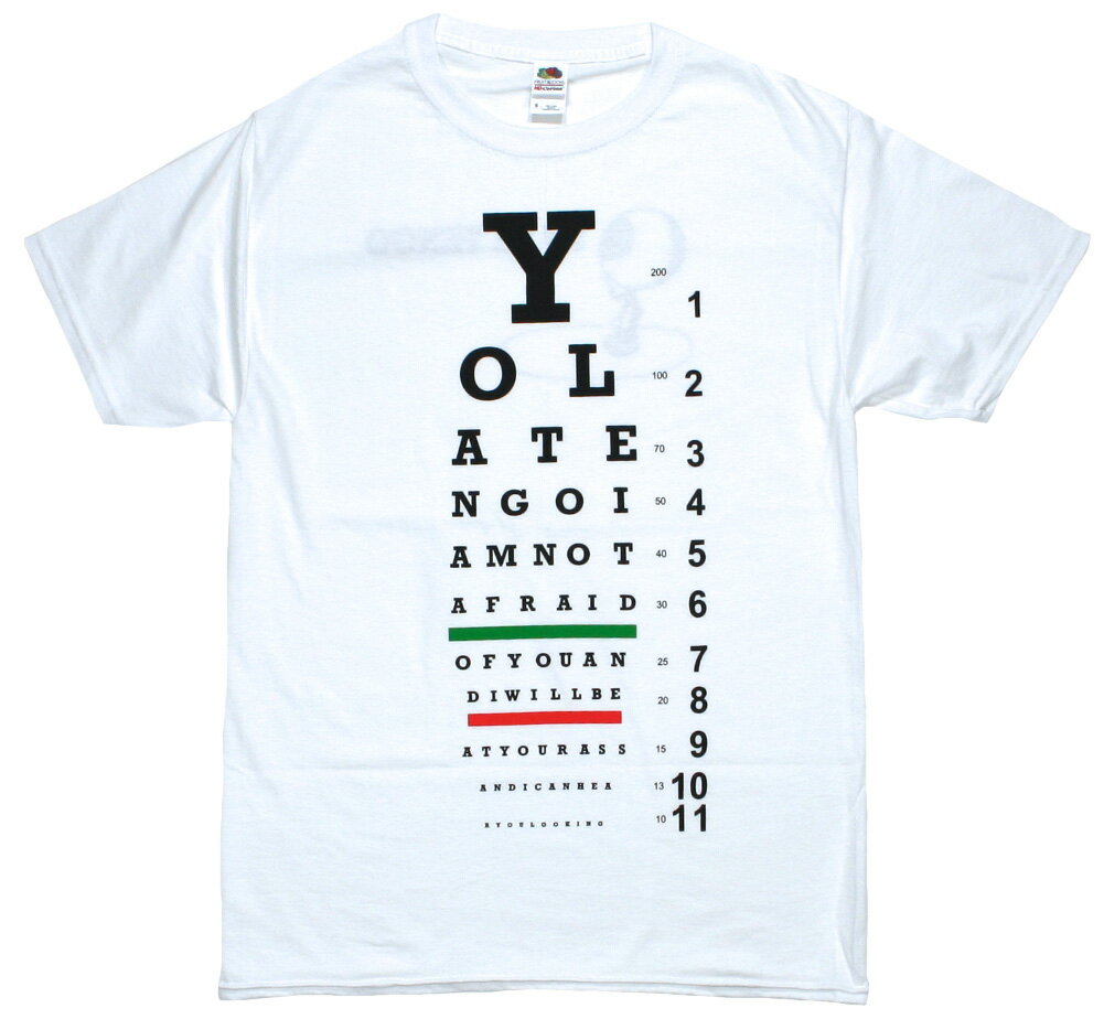 Yo La Tengo / I Am Not Afraid of You and I Will Beat Your Ass Tee (White) - ヨ・ラ・テンゴ Tシャツ