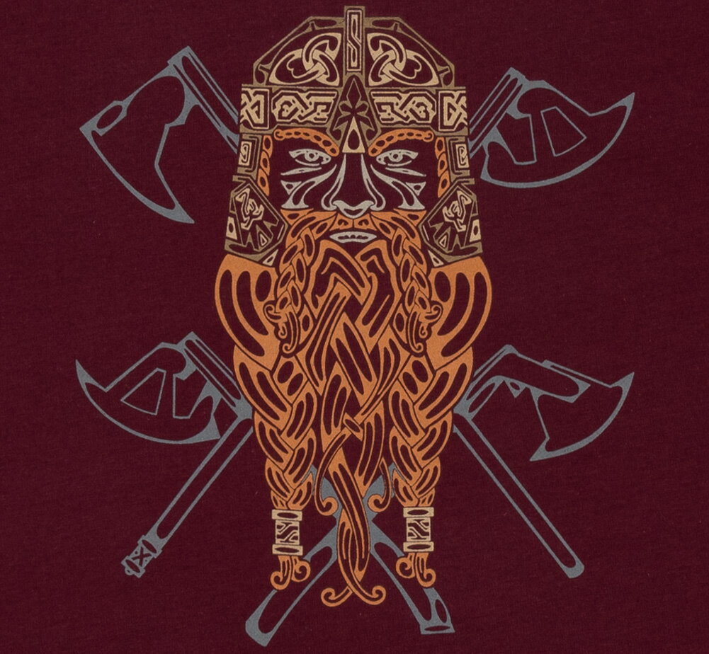 [Out of Print] And My Axe Tee (Maroon) - Out of Print x Nerdy Ink コラボレーション Tシャツ