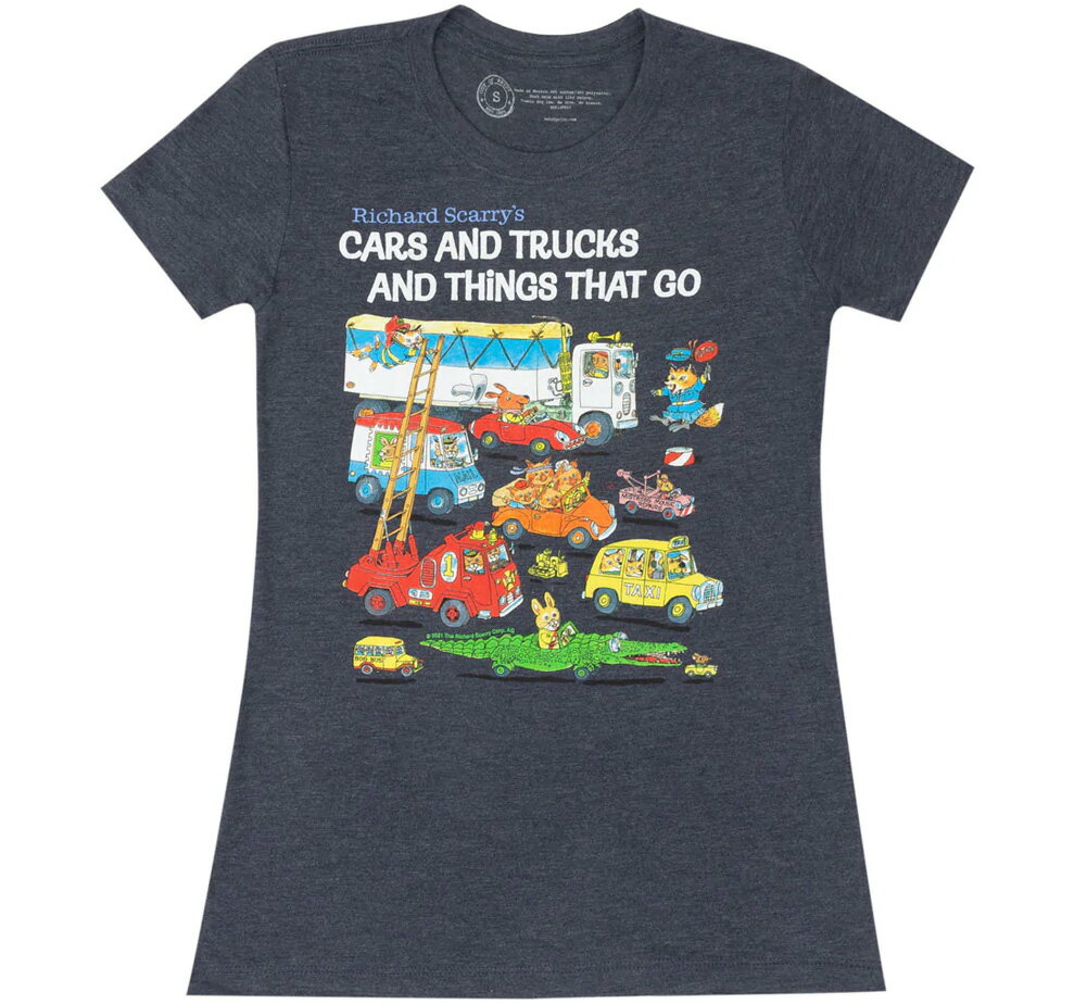  Richard Scarry / Cars and Trucks and Things That Go Womens Tee (Midnight Navy) -  リチャード・スキャリー Tシャツ