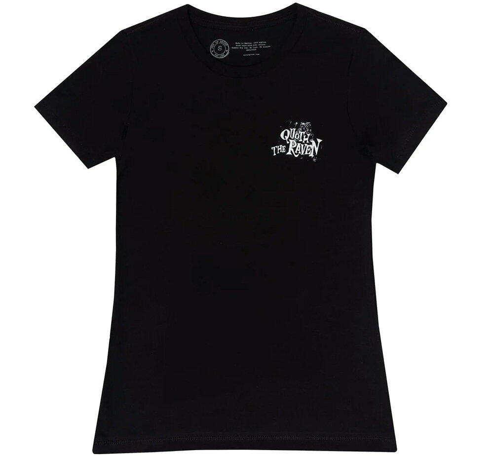 Edgar Allan Poe / Quoth the Raven Nevermore Women's Tee (Black) - エドガー・アラン・ポー Tシャツ