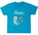 Out of Print Mo Willems / Make with Elephant Piggie, and The Pigeon Kids Tee (Turquoise Blue) - アウト オブ プリント モー ウィレムズ Tシャツ