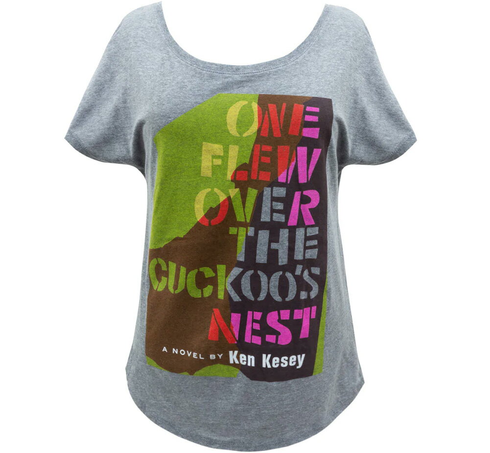 [Out of Print] Ken Keasey / One Flew Over the Cuckoo's Nest Womens Relaxed Fit Tee (Heather Grey) - ケン・キージー / カッコーの巣の上で Tシャツ