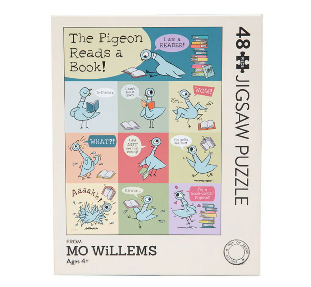 [Out of Print] Mo Willems / The Pigeon Reads a Book Puzzle - [アウト・オブ・プリント] 48ピース ジグソーパズル