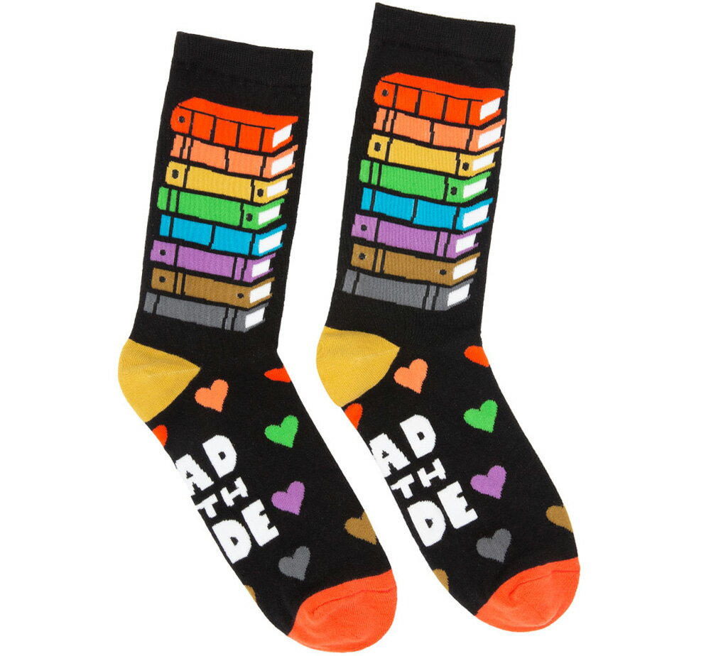 [Out of Print] Read with Pride Socks - [AEgEIuEvg] vChERNVE\bNX