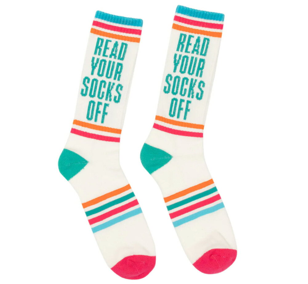 [Out of Print] Read Your Socks Off Gym Socks - [AEgEIuEvg] IWi fUC \bNX