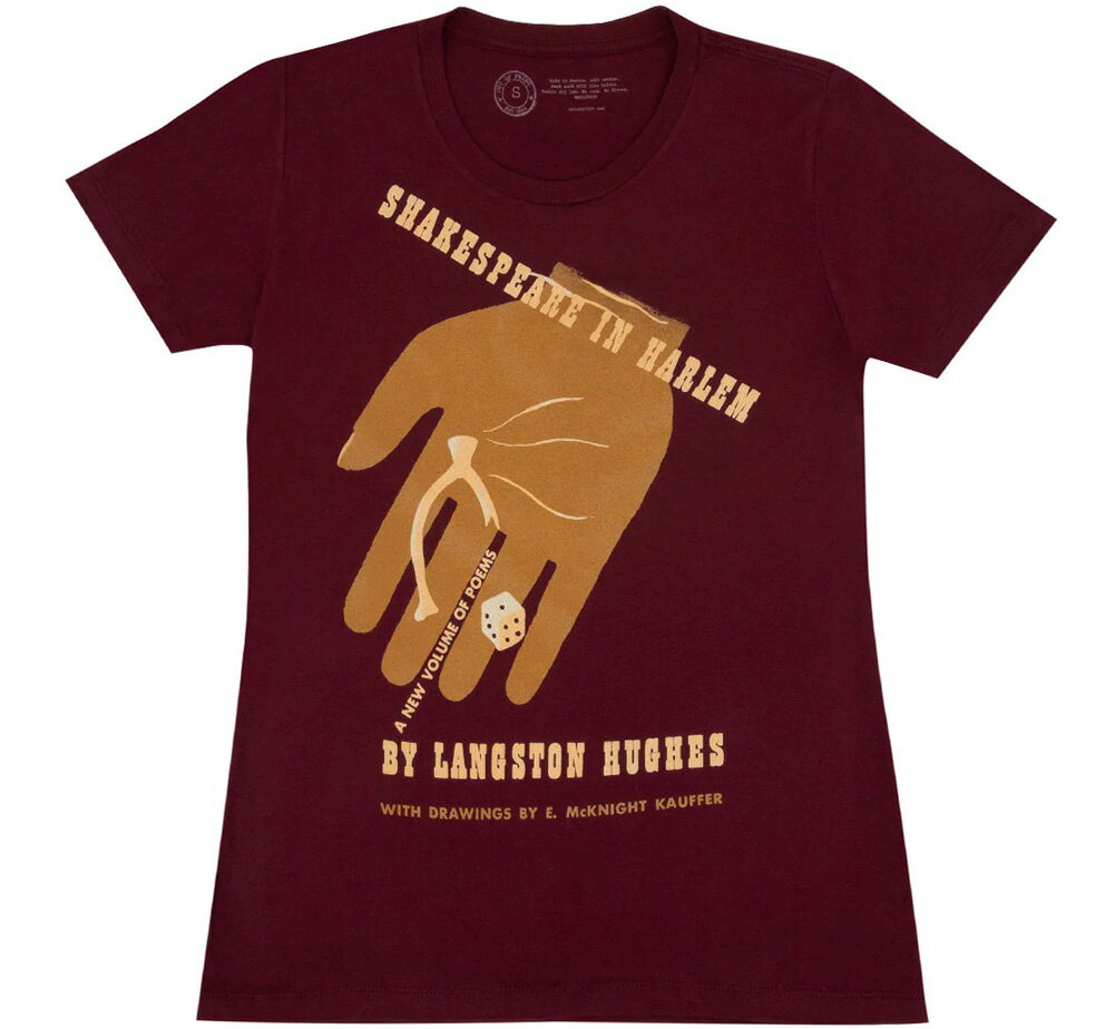 [Out of Print] Langston Hughes / Shakespeare in Harlem Womens Tee (Maroon) - [アウト・オブ・プリント] ラングストン・ヒューズ Tシャツ
