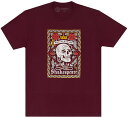  The Plays of William Shakespeare Tee  (Maroon) - シェイクスピア Tシャツ