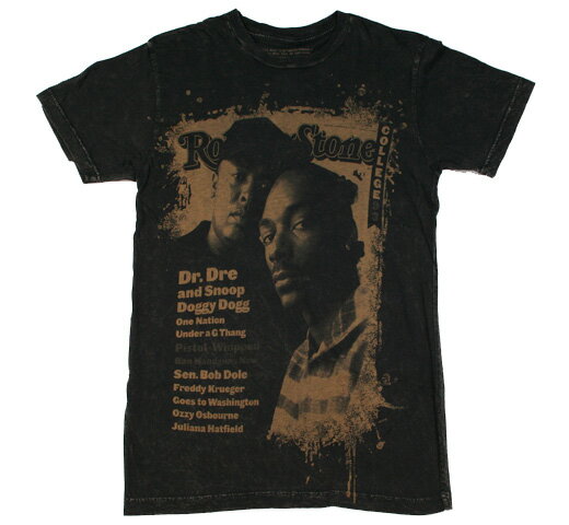 Rolling Stone Dr. Dre ＆ Snoop Doggy Dogg / Issue 666 Tee (Black) - ローリング ストーン ドクター ドレ スヌープ ドギー ドッグ Tシャツ