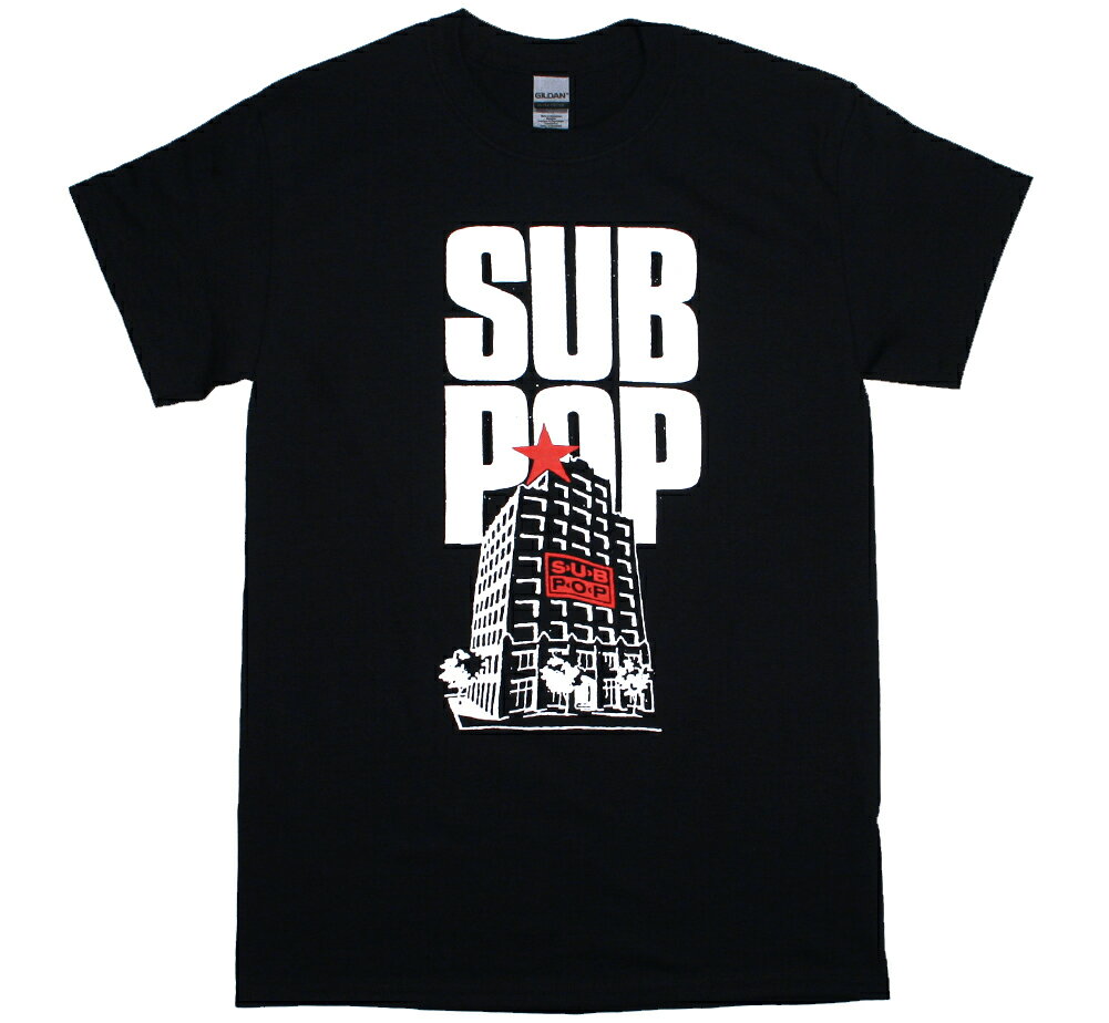 Sub Pop Records / Old Building Tee (Black) - サブ ポップ レコーズ Tシャツ