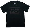 Sub Pop Records / Logo Tee (Black on Black) - Tu |bv R[Y TVc