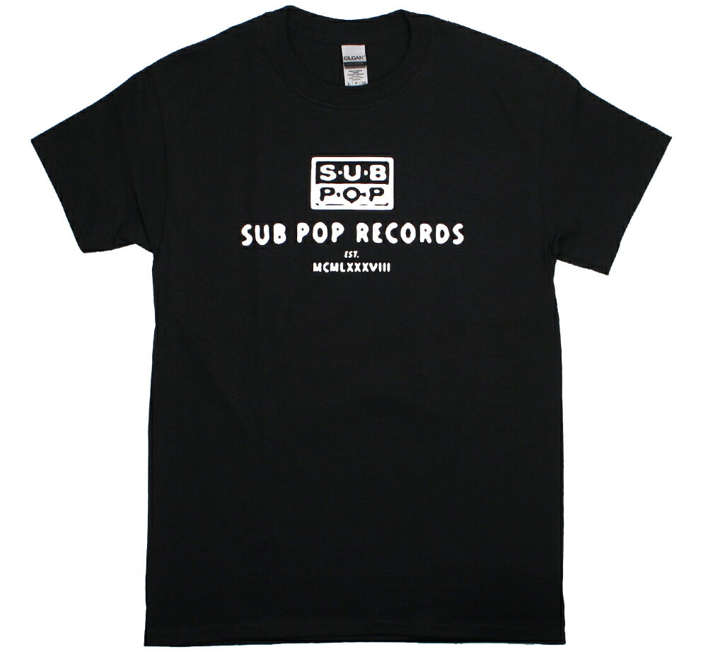 Sub Pop Records / Est 1988 Tee (Black) - サブ ポップ レコーズ Tシャツ
