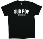 Sub Pop Records / Text Logo Tee 1 (Black) - サブ ポップ レコーズ Tシャツ