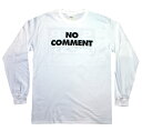 Sub Pop Records / NO COMMENT Long Sleeve Tee (White) - サブ ポップ レコーズ ロングスリーブ Tシャツ