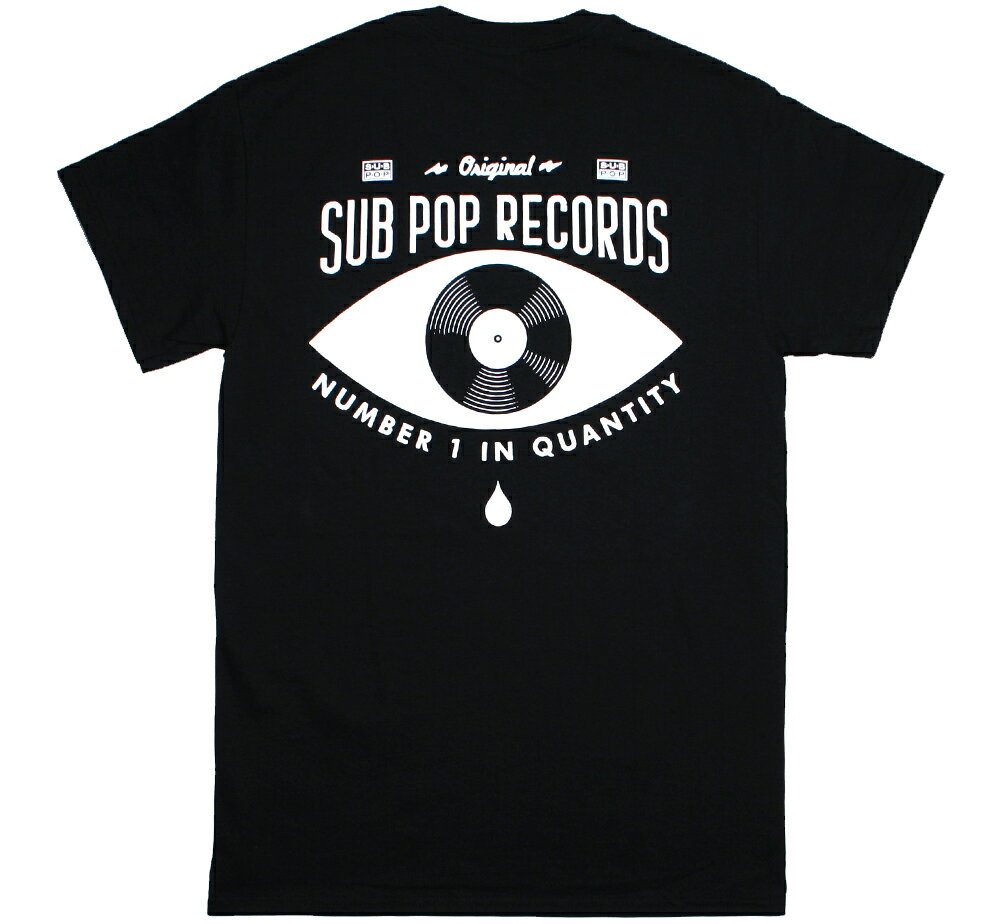 Sub Pop Records / Number 1 in Quantity Pocket Tee (Black) - Tu |bv R[Y TVc